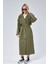 Kadın Oversize Astarlı Uzun Trençkot 17