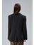 Siyah Regular Fit Yırtmaç Detaylı Blazer Ceket 10