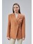 Kahverengi Regular Fit Yırtmaç Detaylı Blazer Ceket 6