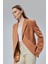 Kahverengi Regular Fit Yırtmaç Detaylı Blazer Ceket 11