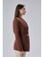 Kahverengi Regular Fit Pile Detaylı Blazer Ceket 12