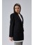 Siyah Oversize Uzun Blazer Ceket 12