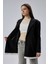 Siyah Oversize Uzun Blazer Ceket 13