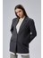 Antrasit Oversize Uzun Blazer Ceket 8