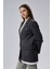 Antrasit Oversize Uzun Blazer Ceket 11