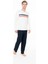 18947 Erkek Ekru Yuvarlak Yaka Uzun Kollu Pijama Takımı 1
