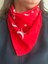 Kırmızı Renk Içerisinde Ay Yıldızlı Unisex %100 Koton Bandana 23 Nisan Bandanası 5
