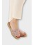 Kadın Örgülü Günlük Rahat Terlik PUDRA 4