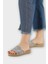 Kadın Örgülü Günlük Rahat Terlik GRİ 4