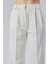 Kadın Ekru Regular Kalıp Dokuma Palazzo Pantolon 7