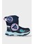 Kız Çocuk Su İtici Cırtlı Kürklü Kar Botu LACİVERT 6