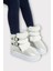 Içi Kürklü Çift Kemerli Kalın Taban Kız Çocuk Bot Beyaz 3
