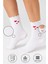 Bambu Kadın Beyaz Fırfırlı Lastiksiz Kalpli Kadın Soket 3lü Beyaz Çorap Iz Bırakmaz Sıkmayan Çorap 3