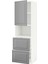 Mikrodalga Fırın Boy Dolabı, Bodbyn Gri, 60X60X200 Cm, 2 Çekmeceli 1