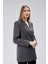 Antrasit Oversize Dokuma Blazer Ceket 15