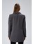 Antrasit Oversize Dokuma Blazer Ceket 17