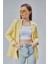 Sarı Kruvaze Yaka Kolu Katlama Detaylı Regular Vatkalı Blazer Ceket 12