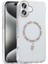 Apple iPhone 16 Uyumlu Kılıf Taşlı Tasarım M-Safe Şarj Özellikli Zore Koment Silikon Kapak 1