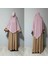 Maksi Boy Sandy Sufle Khimar Hazır Hijab Eşarp Pembe 1