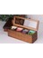 Ahşap 5 Bölmeli Çay ve Kahve Kutusu, Şeffaf Kapak, 26,5X9X9 cm 5