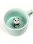 Sevimli Panda Figürlü Porselen Kahve Kupası, 230 Ml, Mint Renk, Çay ve Kahve Için 3