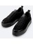 Erkek Siyah %100 Deri Esnek Taban Hafif Casual Ayakkabıı A52Y8023 2