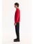Erkek Kırmızı Bisiklet Yaka Pamuklu Bi-Stretch Basic Regular Fit Sweatshirt A52Y1328 3