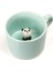 Sevimli Panda Figürlü Porselen Kupa 230 Ml, Mint Renk, Kahve ve Çay Için Ideal 4