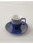 4'lü 2 Kişilik Bone China Kahve Fincan Takımı, 80 Ml, Lacivert 3