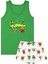 Erkek Çocuk Atlet Boxer Likralı Yeşil Yummy (%96 Pamuk - %4 Elastan) 1