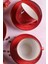 Kırmızı 4 Parça Porselen Latte Fincan Takımı, 300 ml Jumbo Boy, Latte Art Keyfi 2