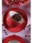 Kırmızı 4 Parça 2 Kişilik Jumbo Boy 300 ml Porselen Cappuccino Latte Fincan Takımı 3