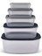 5'li Gri Saklama Kabı Seti, Pratik ve Şık Mutfak Düzeni Için 1