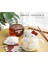 Sevimli Hello Kitty Anime Figürlü 400ML Cam Bardak Seti, Kapak ve Kaşık ile Birlikte 3
