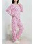 Çilek Desenli Pembe Pijama Takımı 2