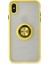 iPhone x Kılıf Montreal Yüzüklü Silikon Kapak - Sarı 1