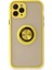 iPhone 11 Pro Max Kılıf Montreal Yüzüklü Silikon Kapak - Sarı 1