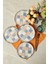 Çok Renkli Etnik Hitit Pasta Tabağı 20 cm 4'lü Set 2