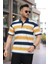 Erkek Yakalı Çok Renkli Kısa Kollu T-Shirt 1