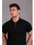 Erkek Slim Fit Pamuklu Yumuşak Doku Nefes Alan Kumaş Yakalı Tişört 1