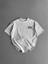 Baskılı Oversize Bisiklet Yaka T-Shirt - Beyaz 1