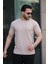 Erkek Kısa Kollu Çizgi Kabartma Detaylı T-Shirt 1