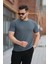 Erkek Dikey Çizgili Ottoman Kumaş Kısa Kollu T-Shirt 1