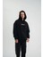 Kapşonlu Double Oversize Dijital Patchli Sweatshirt - Siyah 4