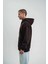 Polızeı Premium Kalite Unisex Kapşonlu Dijital Patchli Sweatshirt - Kahve 2