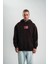 Polızeı Premium Kalite Unisex Kapşonlu Dijital Patchli Sweatshirt - Kahve 4