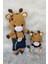 Amigurumi Yenidoğan Organik Uyku Arkadaşı Zürafa ve Çıngırak 2'li Set 1