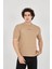 Unisex Jakar Kumaş Slim Fit T-Shirt - Kahverengi 1