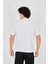 Unisex Jakar Kumaş Slim Fit T-Shirt - Beyaz 3