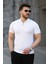 Erkek Viskon Kumaş Polo Yaka Desenli Tişört 1